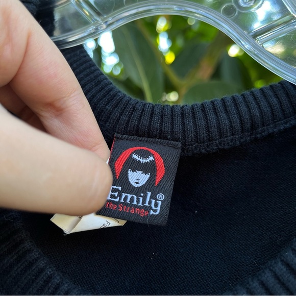 Vintage Y2K Emily The Strange Argyle sweater vest with cats embroidered. - Picture 8 of 9